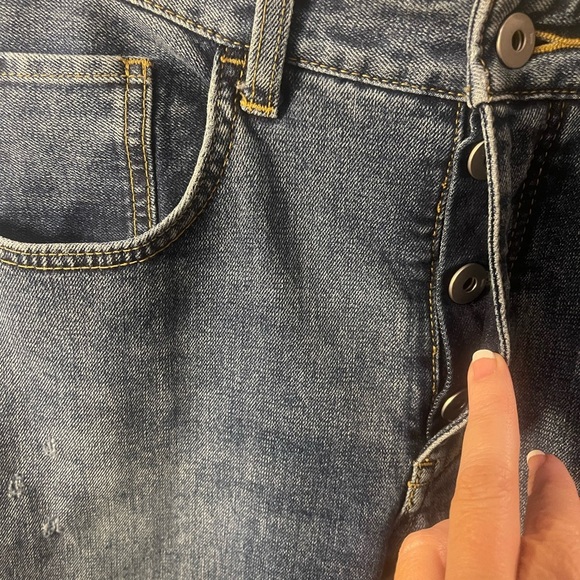 Anthropologie Pilcro cropped flare two tone jeans 26 - Picture 7 of 9